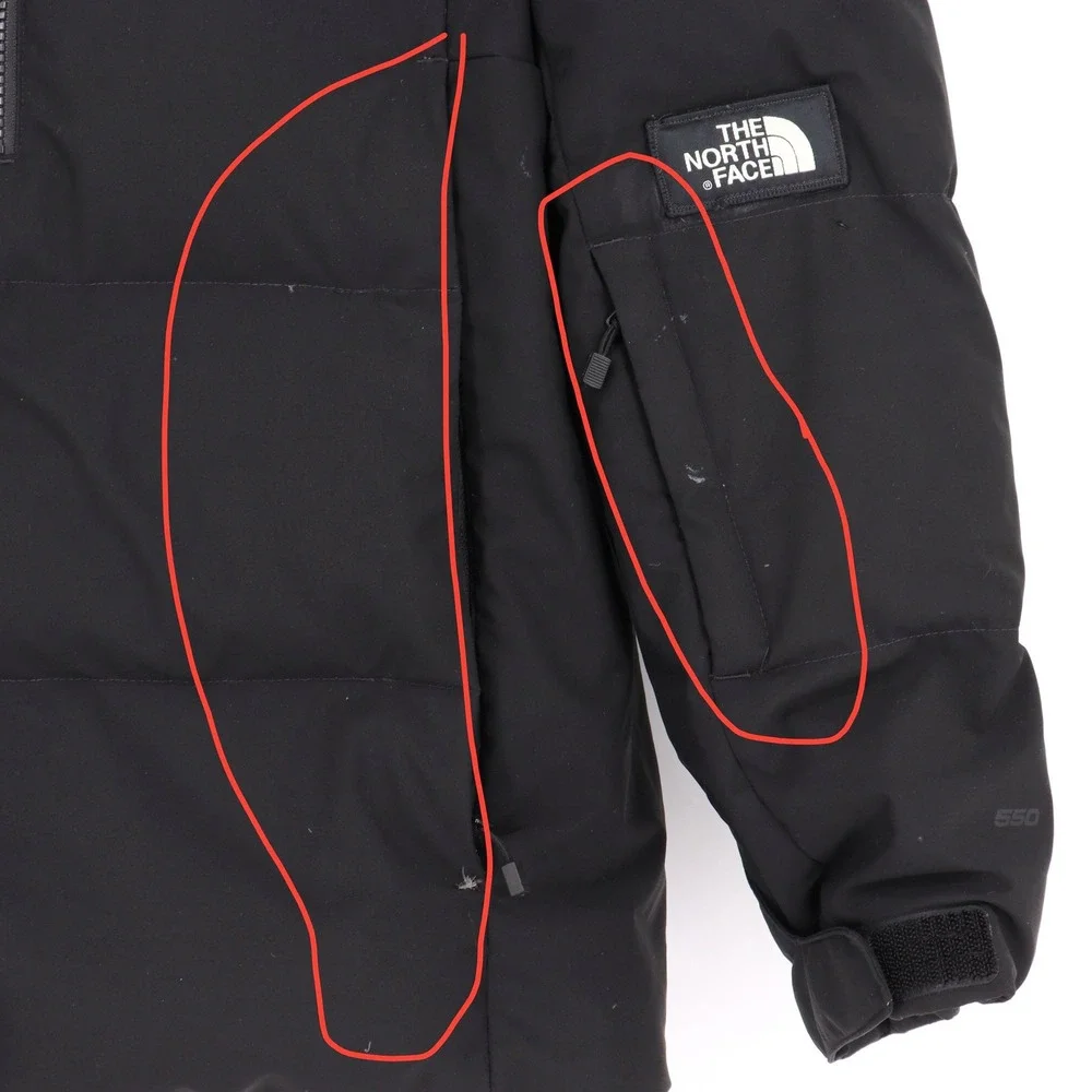 The North Face Mens XL Black 550 Down Hooded Puffer Jacket Winter Parka Coat